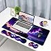 4 in 1 Ergonomic Memory Foam Mouse Pad Wrist Rest Set, Large XXL Gaming Desk Pad + Keyboard Wrist Rest + Mouse Wrist Cushion + Coaster for Home Office Study Gaming, Dragon