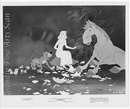 "Cinderella" Lobby Card Publicity Still - Walt Disney - Cinderella Falls as the Coach Changes to a P