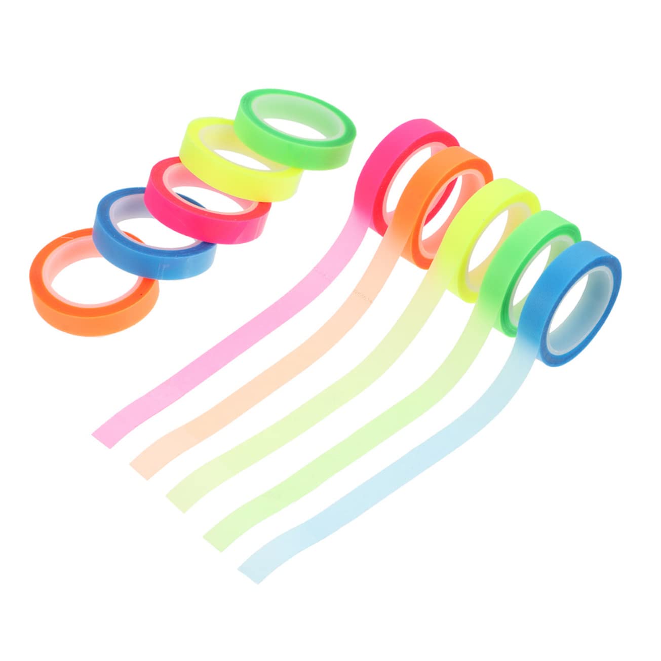 Alipis 100 Rollen wasserfester Index-Aufkleber lange Textmarkerbänder Neon-Seitenmarkierungen Magnetband Bücherregale Buch-Klebestreifen Highlighter-Tape abnehmbar Anmerkungen Buchung