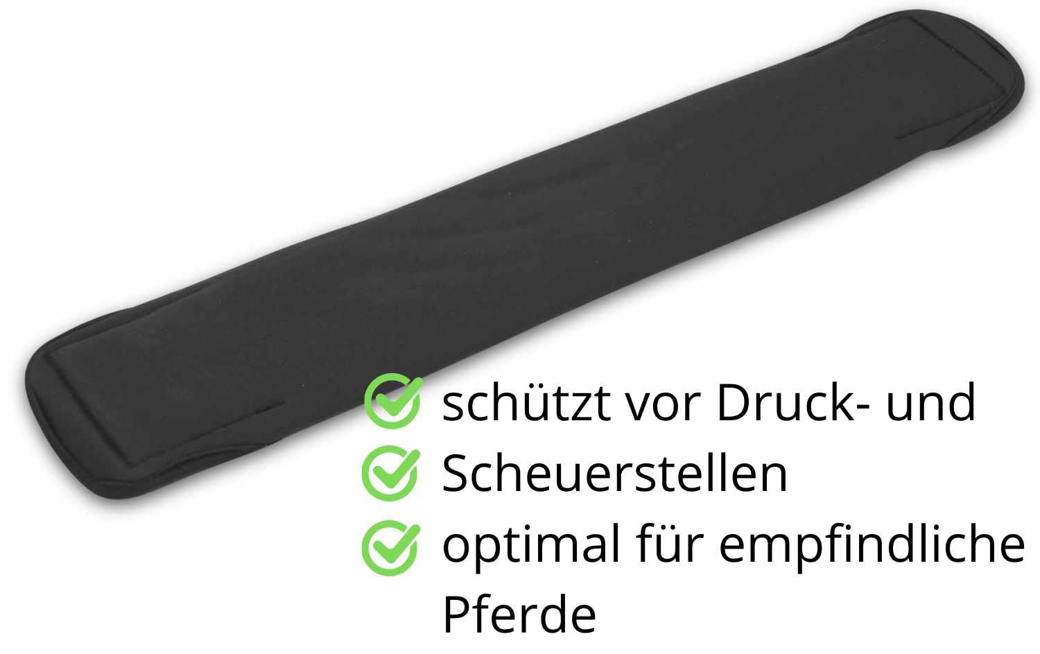 Amesbichler AMKA Sattelgurt Neopren Kurzgurt Dressurgurt schwarz