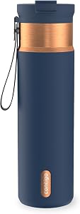 Contigo DualSip 24 oz Water Bottle w/Carry Strap & 2-Way Lid (Drink from Straw or Spout) | Vacuum-Insulated Stainless Steel for Cold Drinks | 100% Leakproof | BPA & Lead-Free | Dishwasher Safe