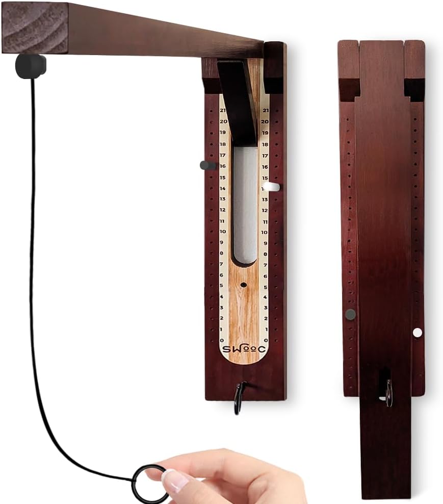 SWOOC Games® - Hideaway Hook and Ring Game On A String - Weather Resistant & Easy Setup - Man Cave Games - Wall Activity for Game Room - Wall Ring Toss Fun for Adults - Bar Activity