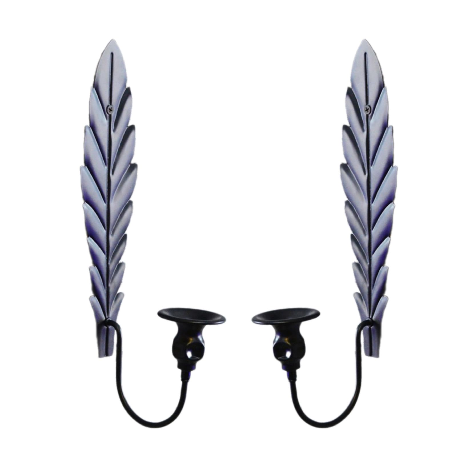 2PCS Holders Candlestick Metal Shape Wall Sconces for Dining Room Elegance and Home Wedding Setting Decorative Sconce