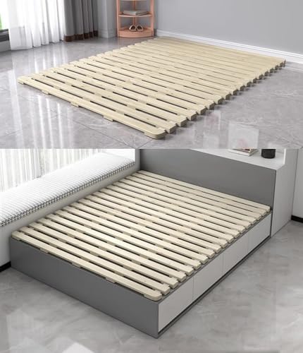 image for LOBOTOU Floor Bed Frame Japanese Futon Tatami Mat Breathable and Moist