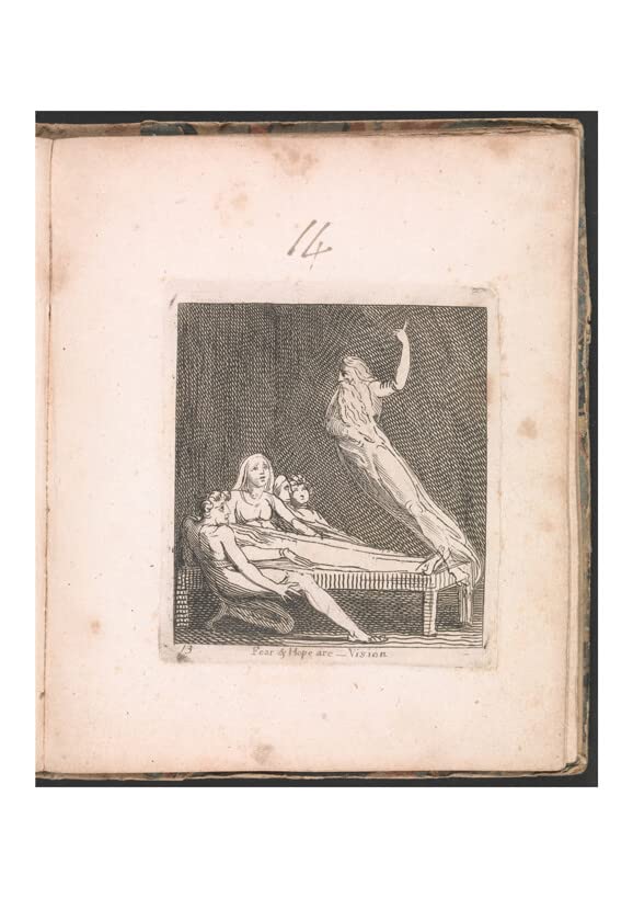 Poster William Blake vision grand format mat avec son cadre élégant pour salon
