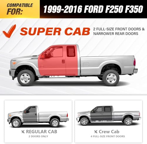 Estribos laterales acero Ford F250/F350 Super Cab 1999-2016 miniatura 2
