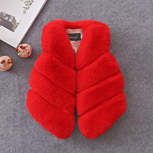 Toddler Kids Little Girls Sleeveless V Neck Faux Gilet Winter Causal Warm Coat Winter Coats For Toddler Boys3