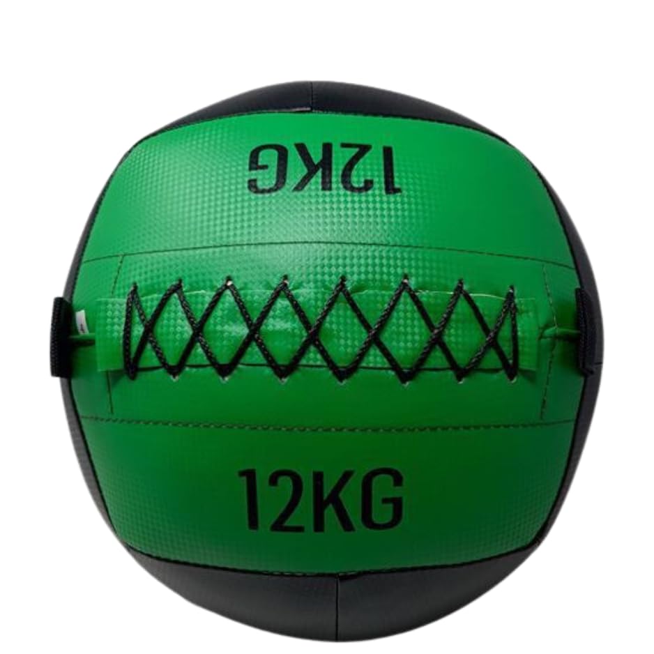DONATIF Balón medicinal fitness 12 kg Wall Ball Multifunción, Balón medicinal 12 kg de piel sintética, Gym ball bolas medicinales crossfit