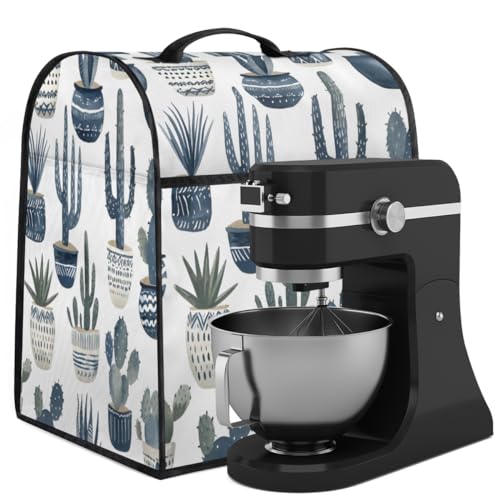 Coffee Maker Cover Cactus Watercolor Kitchen Appliance Covers Small Appliance Covers Blender Cover Juicer Cover Dust Covers for Kitchen Appliances with Top Handle and Pockets,Washable,B970