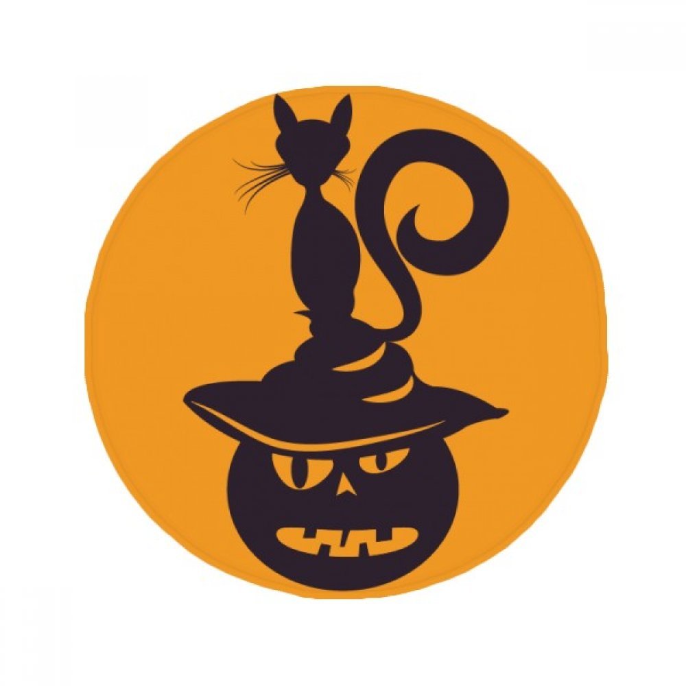 Tapis de sol Halloween anti-glisse pour animaux chat 80cm