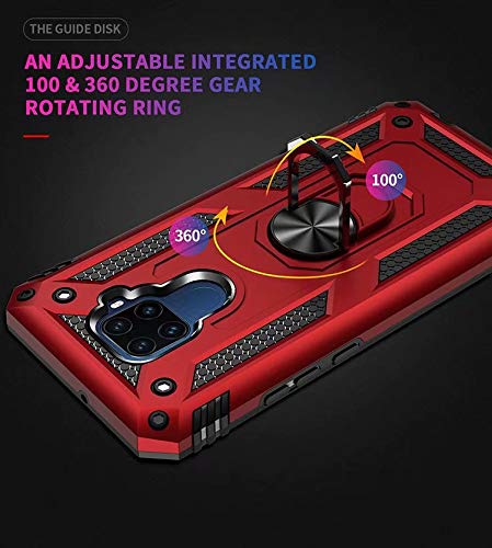 TiHen Compatible con Custodia Huawei Nova 5T, Cover 360°Girevole Ring