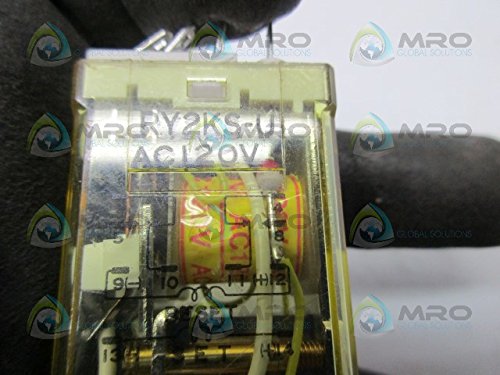 IDEC RY2KS-UAC120V 120 VAC Coil, 2 Poles DPDT, 50/60 HZ, Latching Plug in, Miniature Relay, Plain Style, RY Series