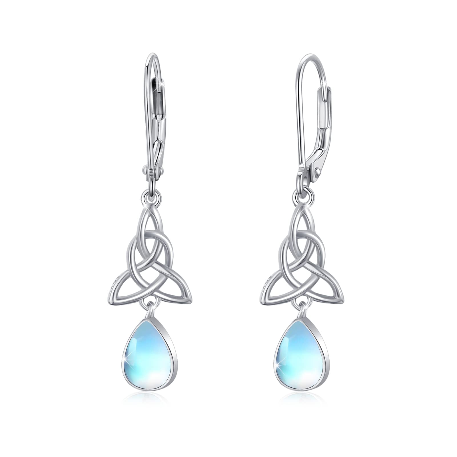 Oorbellen, malachiet/maansteen/turquoise, 925 zilver, creolen oorbellen voor dames, meisjes, sieraden, geschenken voor vrouwen, kinderen, mama, vrouw, vriendin, dochter, Sterling zilver
