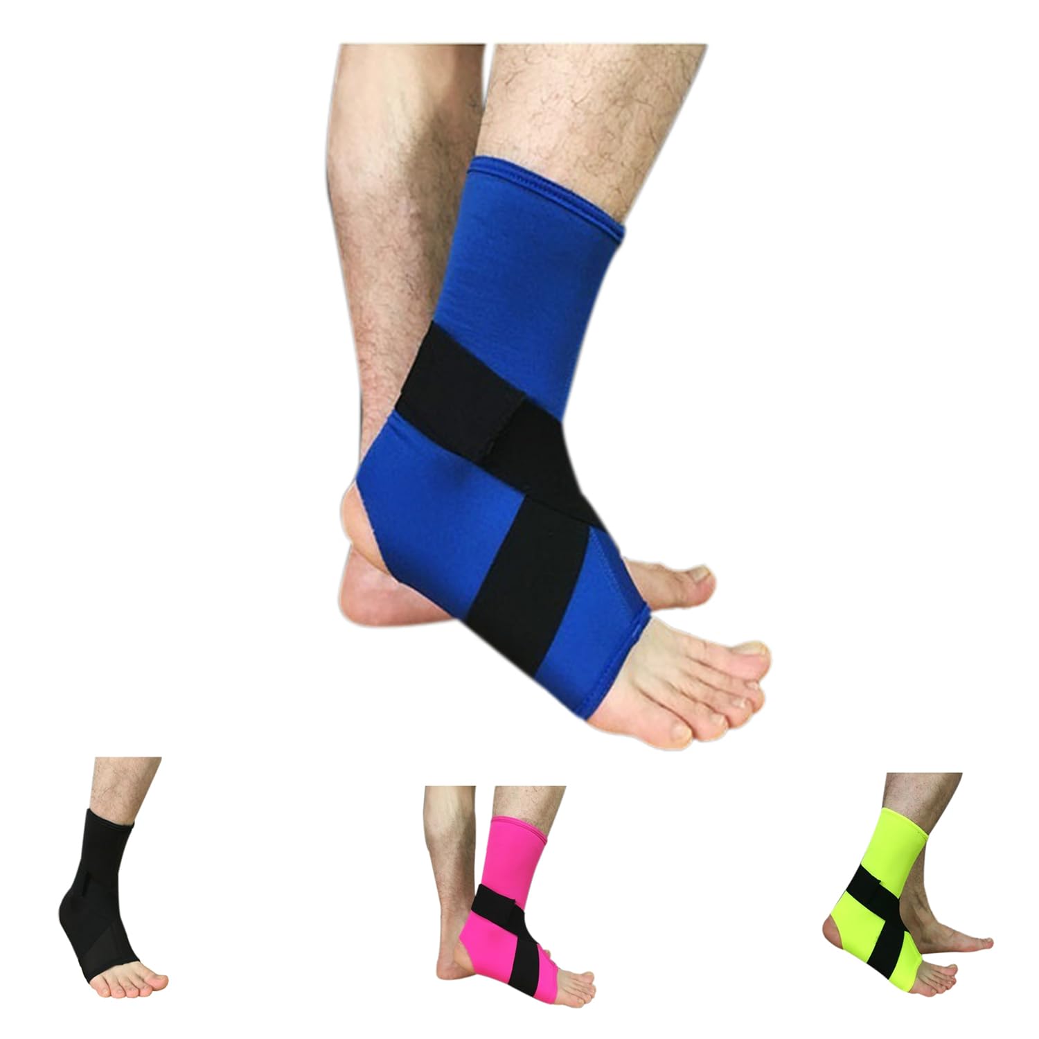 Tobillera para fútbol baloncesto taekwondo protección deportiva negro M
