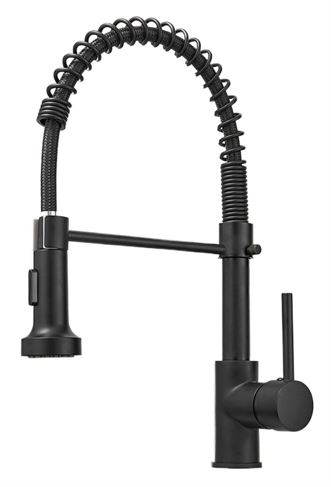 Robinet de cuisine G9/16 mitigeur argenté à bec extractible eau chaude et froide
