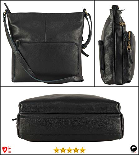 Image of Genuine Leather Crossbody Purse and Handbags - Crossover Bag Over the Shoulder Women | Genuine Leather