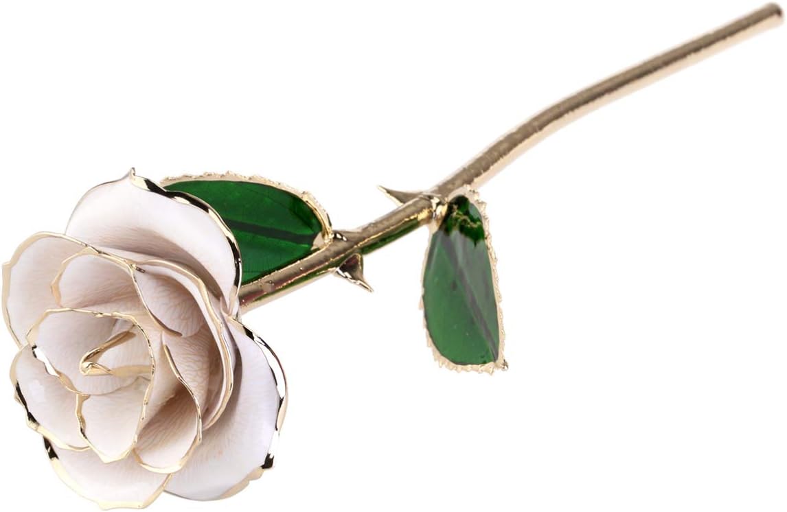 Abaodam バレンタインデー 母の日 誕生日 プレゼント ギフト バラの花 白 ギフトボックス付き 長方形 無地 ボックスの色はランダム 小さめ おしゃれ お土産バッグ 装飾用 小 飾り 公式の 結婚祝い 小さい