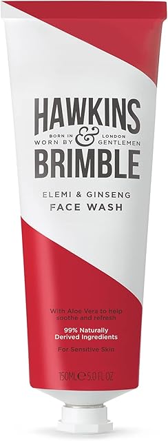 Hawkins & Brimble Mens Face Wash - Cools Assists in Removal of Excess Oil, Also Works For Sensitive Skin