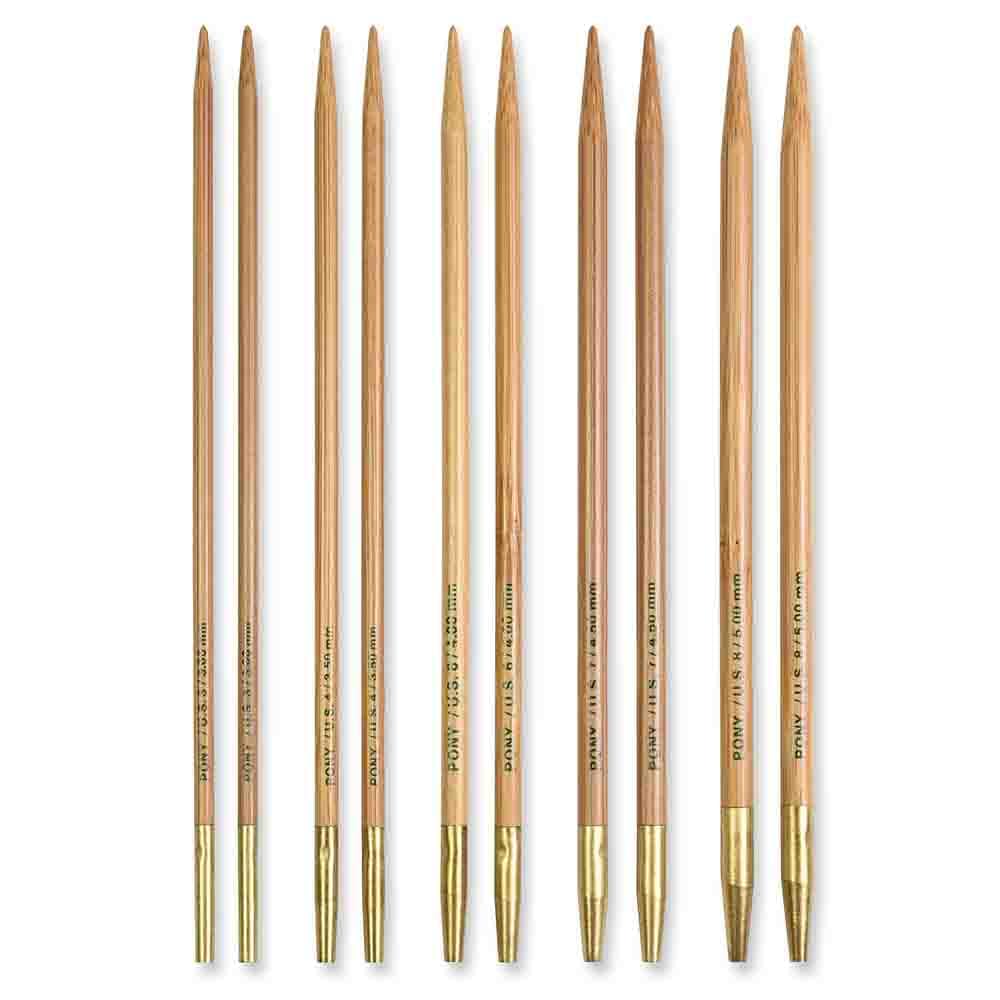 Pony Bambus Rundstricknadel Set 14 cm 3.00-5.00 mm - 1 Stück
