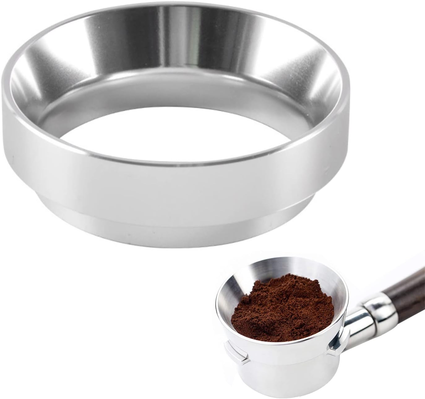 scarlet espresso | Precisie-trechter »Barista Cono Livello 58 mm« van roestvrij staal voor zeefdragers, dosering funnel vultrechter voor koffiemeel