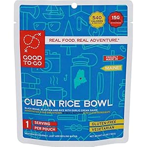 GOOD TO-GO Cuban Rice Bowl | Camping Food, Backpacking Food (Single Serving) | Just Add Water Meals, Backpacking Meals | Dehydrated Meals Taste Better Than Freeze Dried Meals