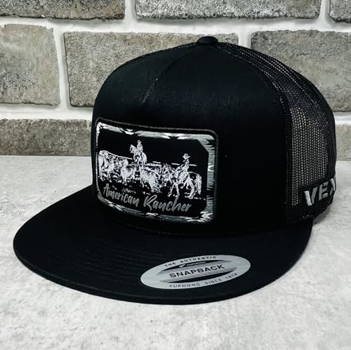 Image of Vexil American Rancher Adjustable Snapback Western Lifestyle Rodeo Southwest Inspired Meshback Hat