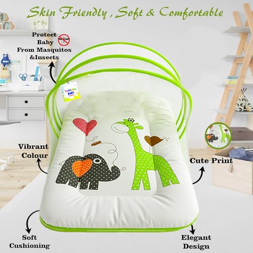 Image of Toddylon Baby Bedding New Born Baby Bed | Mosquito Net | Mattress | Insect Protection Net | Infants | Mosquito Safety Net | Baby Beds | Baby Boys Girls (0-6 Months)