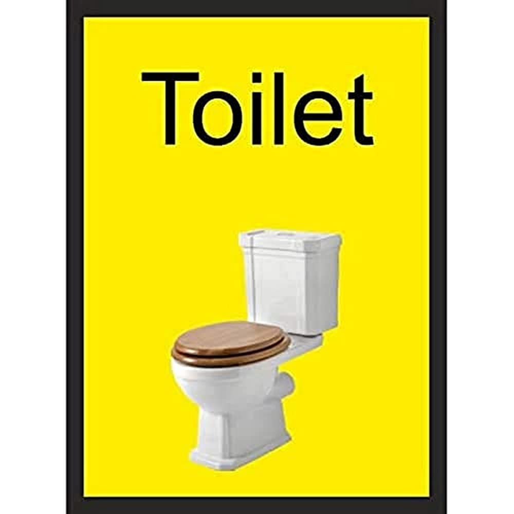 Toilet Dementia Sign 150mm x 200mm - Self Adhesive (DMS.08W-SA)