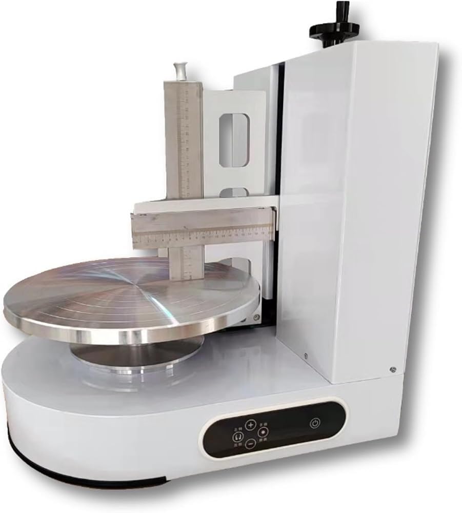 Máquina eléctrica automática para glaseado de Pasteles, esparcidora de Crema para Pasteles - Acero Inoxidable, alisadora de glaseado, Recubrimiento Profesional para decoración de Pasteles