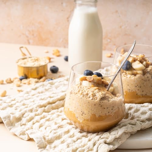 Image of Oatsome PBfit Overnight Oats - Peanut Butter Flavor with Chia Seeds, Flax Seeds and Hemp Seeds - Gluten Free Oatmeal with 11g of Protein - 12 oz (Pack of 2)