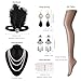 RIOSO 1920s Accessories for Women Flapper Gatsby Roaring 20s Accessories Costume Black