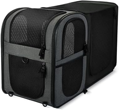 Apollo Walker Cat Carrier Backpack for Small Dogs and Cats Up to 18 lb | Expandable space, Four-Sided Breathable Mesh, Stability Package, Removable Pad,3D back panel,Thickened shoulder straps
