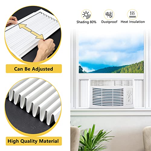 Powrocket Window AC Side Panel with Frame Set,Air Conditioner Accordion Filler Curtain Replacement Kit,Fits Most 5000 BTU Window Air Conditioner Units,White by Powrocket - Used condition - Image 5