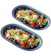 TUSIMI 12" Oval Serving Plates, Serving Platter Ceramic Party Serving Trays and Platters Oven Saf...