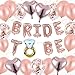 Produktbild OleOletOy JGA Junggesellenabschied Deko Luftballons Set - Latex Ballons in Roségold, Konfetti Luftballons, Bride to be Folienballon Girlande- Eine Perfekte Stimmung für den Polterabend