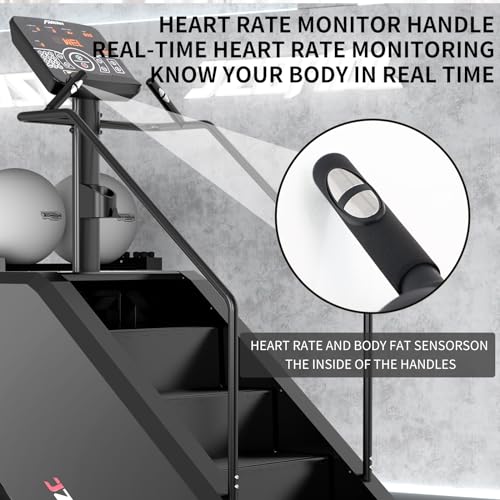 Image of Stair Stepper, Commercial Grade Stair Climber Machine with LED Screen and 12 Programs, for Cardio and Lower Body Workouts, 15-164 Steps /Minute