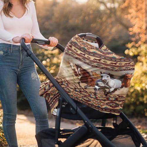 Image of Breathable Car Seat Cover for Babies - Cute Shark Nursing Cover for Breastfeeding, High Stretchy Infant Carseat Canopy, Soft Stroller Cover