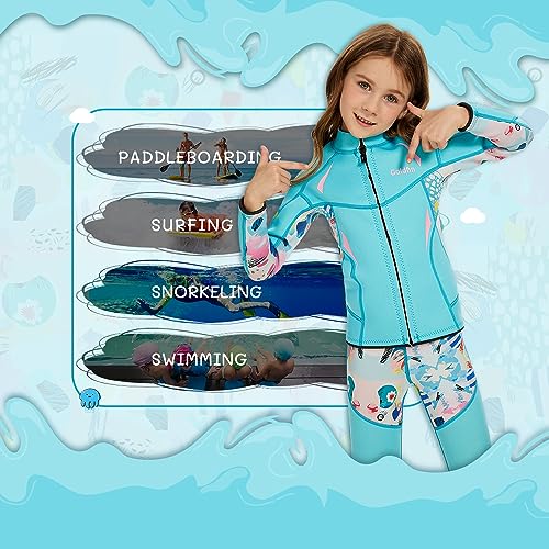 GoldFin Kids Wetsuit Top Toddler 2mm Wet Suit Jacket, Blue 2 by GoldFin - Used condition - Image 5