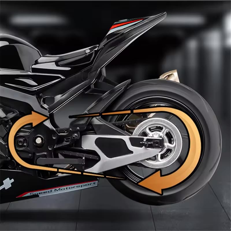 Image of 1:12 Scale HP4 Race Diecast Motorcycle Model - Realistic Collectible Toy Bike, Kickstand & Detailed Graphics - Perfect for Collectors & Gift for Bike Lovers(Assorted Colours)