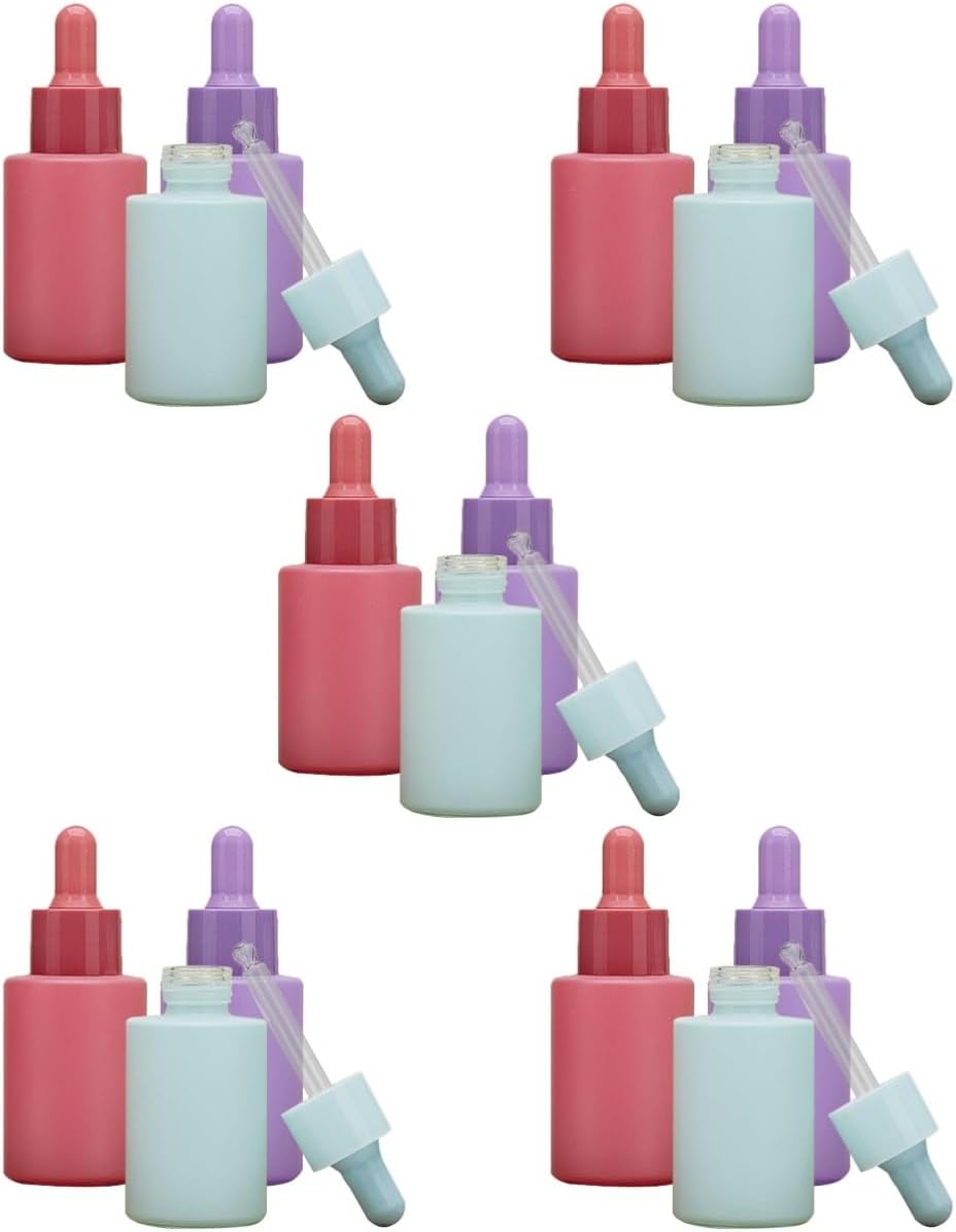 15pcs Portable Leak Dropper Bottles Glass Travel Containers for Perfume Aromatherapy and Liquid Dispensing Includes and Options