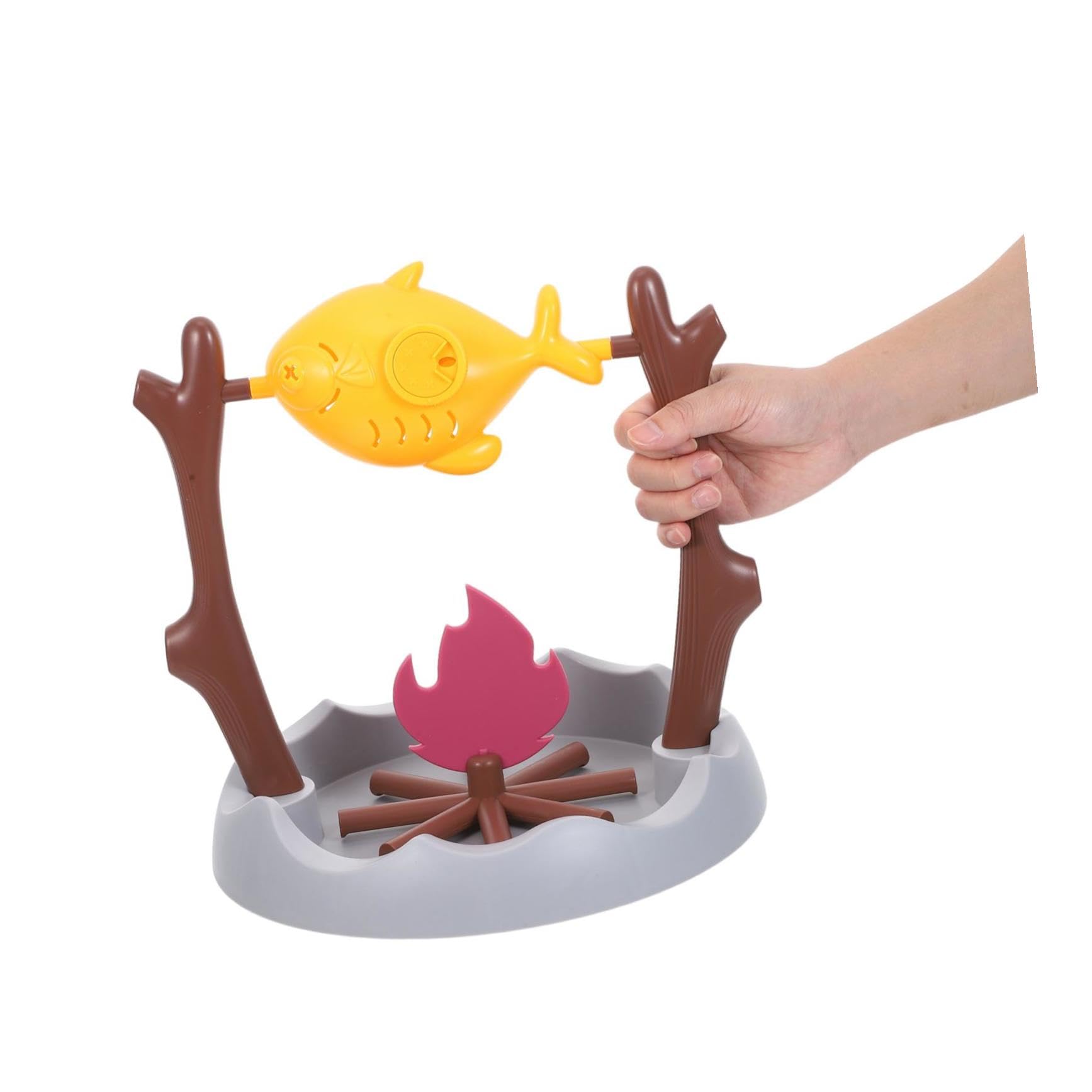 Alasum Interaktiver Katzenpuzzlespielzeug Leckerli Spender aus Abs mit Drehbarer Fleischform für Indoor Kontrollierte Portionierung und Visuelle Beschäftigung