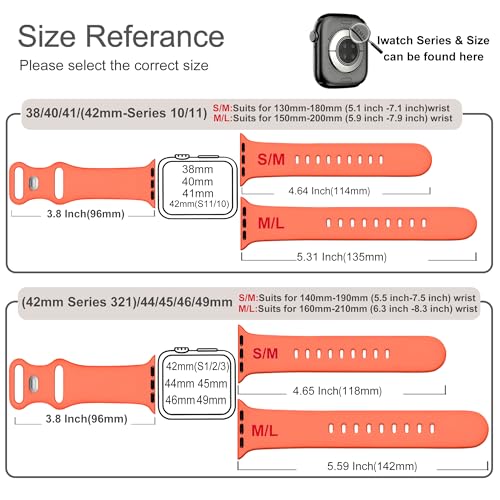 Image of Sport Bands Compatible with Apple Watch Band Women Men 40mm 38mm 41mm 42mm 44mm 45mm 46mm 49mm ,Soft Wristband Waterproof Replacement Strap for iWatch Bands Series 11 10 9 8 7 6 5 4 3 2 1 SE Ultra Coral