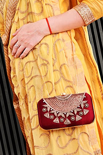 Image of For The Beautiful You Neck Embroidered Women's Clutch