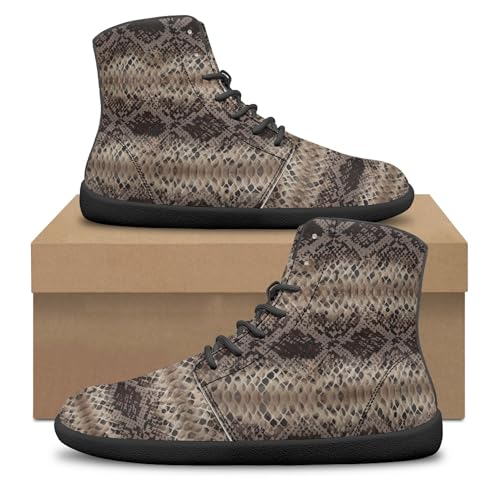 Image of Fashion Print Womens Mens High Top Barefoot Sneakers Flat Shoes