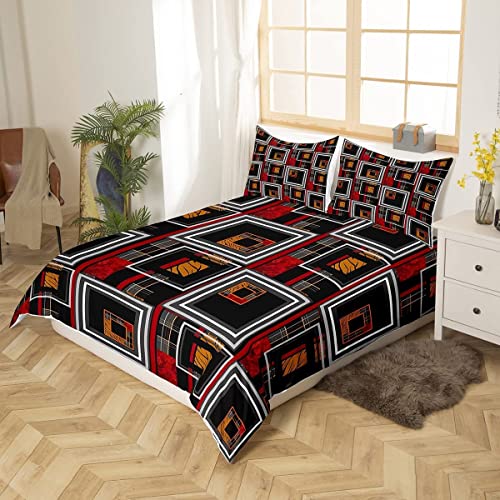 Housse de couette en microfibre douce avec motif géométrique imprimé 3D - 4