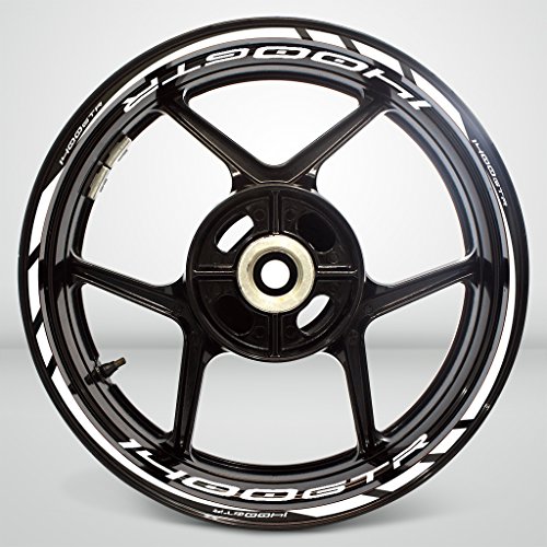 Gloss White Motorcycle Rim Wheel Decal Accessory Sticker Compatible With Kawasaki 1400 GTR