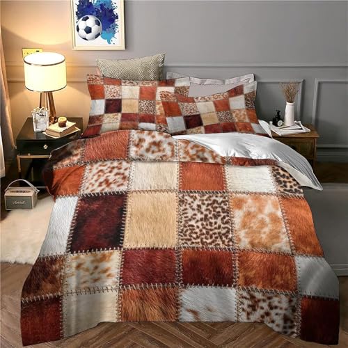 Housse de couette super king avec fermeture éclair pour un lit rustique facile à border