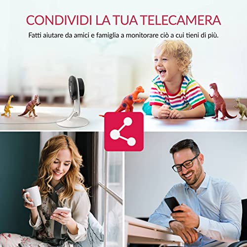 YI Home Camera 1080p Kit da 2 ,IP Camera WiFi,Telecamera Interno di Sorveglianza con Rilevamento di Movimento,Notifiche Push,Audio Bidirezionale,Visione Notturna,Smart Videocamera per telefono,laptop