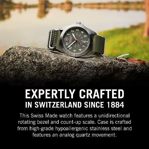 Victorinox Alliance Swiss Army Heritage Analog Watch With Green Dial And Green Fabric Strap - Timeless Wristwatch #TOP5