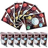Beatifufu Bolsas de Obsequio Disco Retro 70s, 50 Unidades Portátiles Asas, Bolsa para Dulces y Embalaje para Fiestas Temáticas y Cumpleaños Infantiles